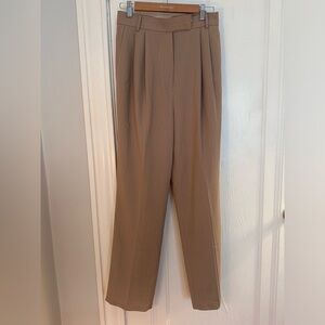 The Frankie Shop Bea pleated pinstriped crepe straight-leg pants